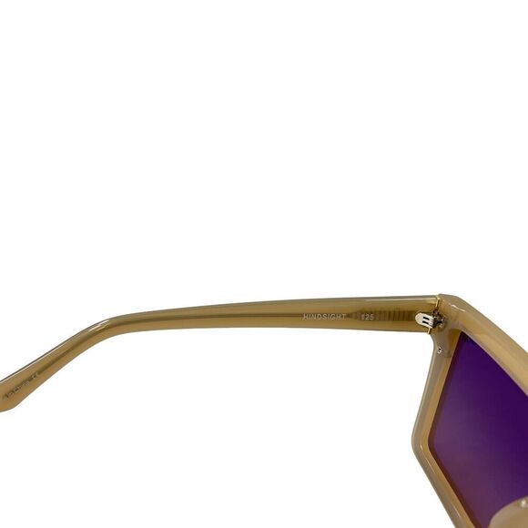 Quay Australia Hindsight Shield Sunglasses 51MM Ivory Purple Orange